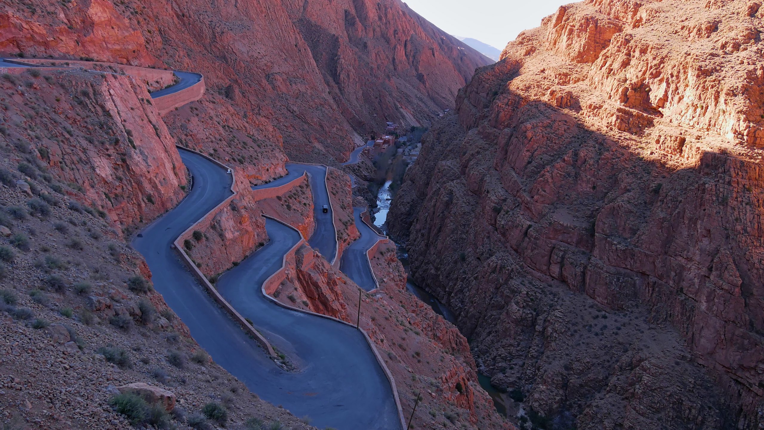 Curvy road on mountains