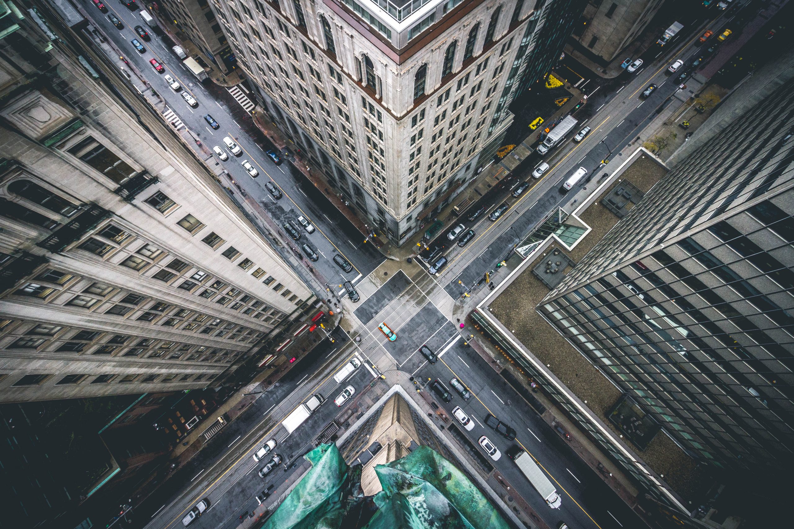 busy street in toronto